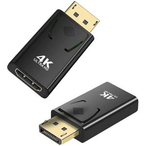 ALLVD DisplayPort to HDMI変換アダプタ，DP to HDMIアダプタ4K@30HZ 金メッキディスプレイポート(DPオス →