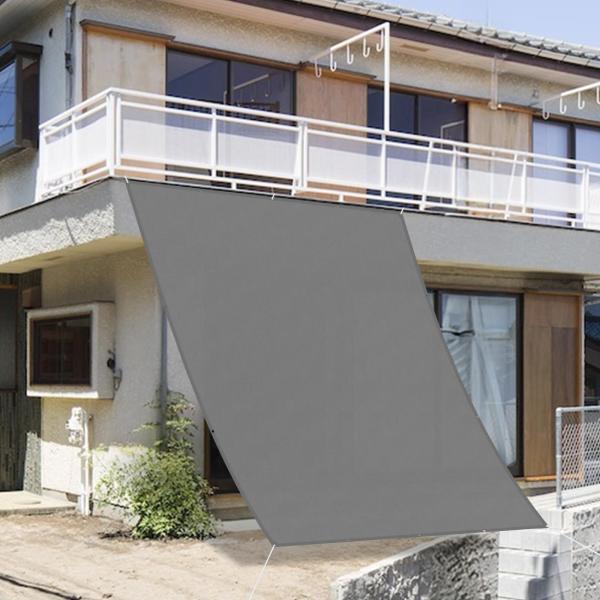 SUNNY GUARD日除け シェード 1x2m シルバーグレー 雨よけシェード オーニング 撥水サ...