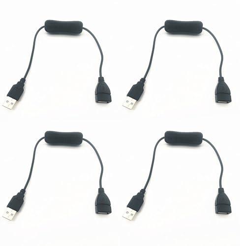 SZSL USB スイッチ, 4 個 30cm USB 延長ケーブル オン/オフスイッチ付き, 小型...