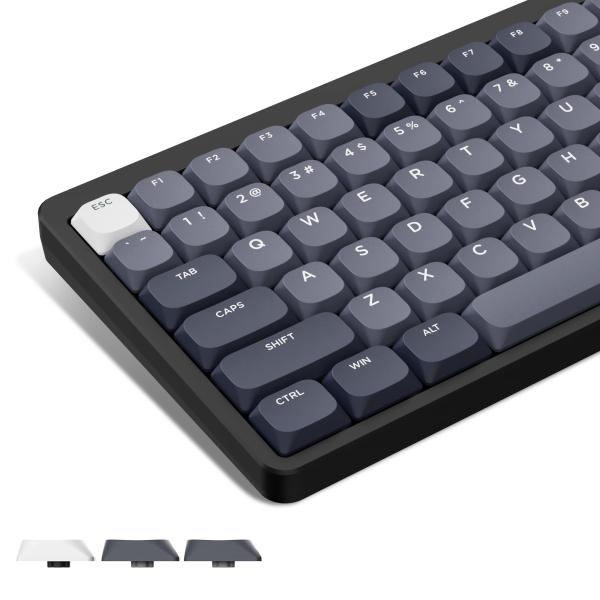 キーキャップ 144キー Womier ロープロファイル PBT キーキャップ フルセット 60% ...