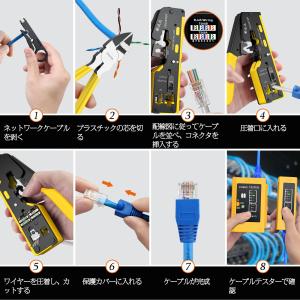 Proster RJ45 圧着工具 LANコネ...の詳細画像5