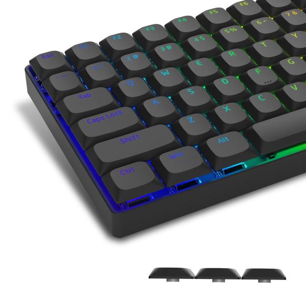 キーキャップ Womier ロープロファイル PBT キーキャップ 118キー 60% 65% 75...