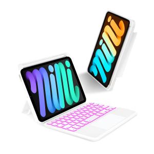EAMPANG 日本語配列iPad mini 7 (A17 Pro) 2024/6 8.3インチ 2021キーボード付きケース, 7色バックライト磁気