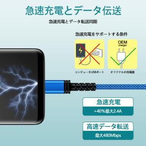 タイプc 充電ケーブル 0.3M 【3本セット...の詳細画像2