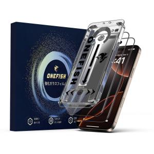 【光沢仕樣】Onefish iPhone 16 Pro Max用強化ガラススクリーンプロテクター