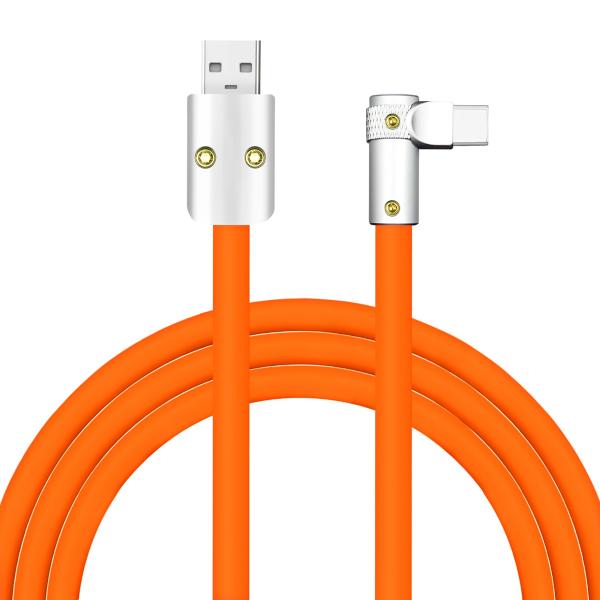 chubbycable USB C ケーブル L字 240W 急速充電 &amp; 高速データ転送 超厚シリ...