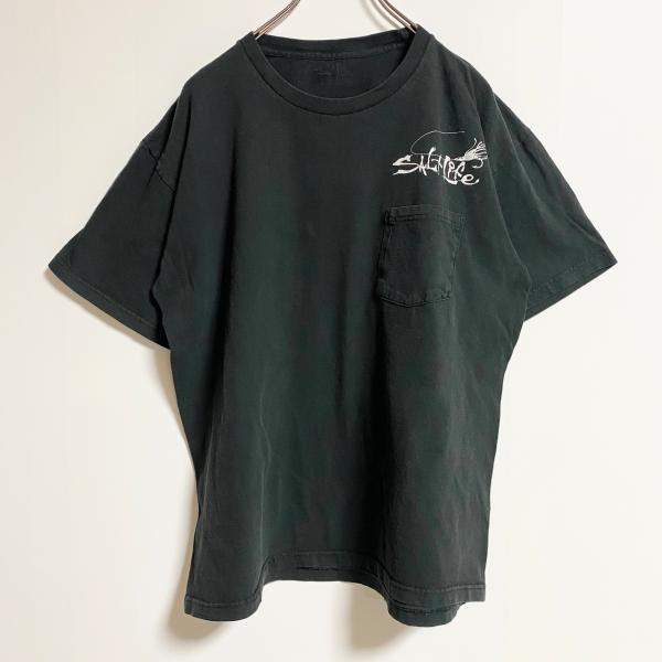 SALT Life　半袖バックプリントクルーネックTシャツ　ポケット付き　魚　ドクロ　春夏服　Lサイ...