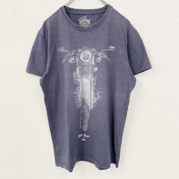 古着 used　Carry Casual　キャリー カジュアル　半袖デザインプリントTシャツ　バイク...