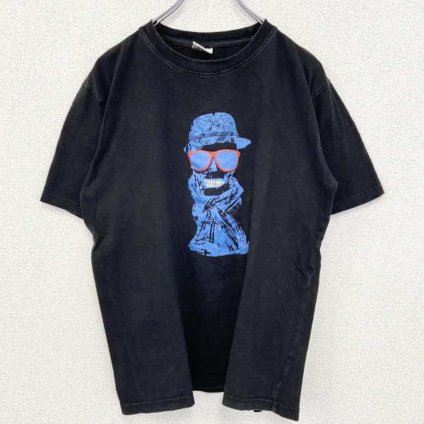 古着 used　Fashion Castle　半袖プリントTシャツ　スカル　ギャング　黒　ブラック　...
