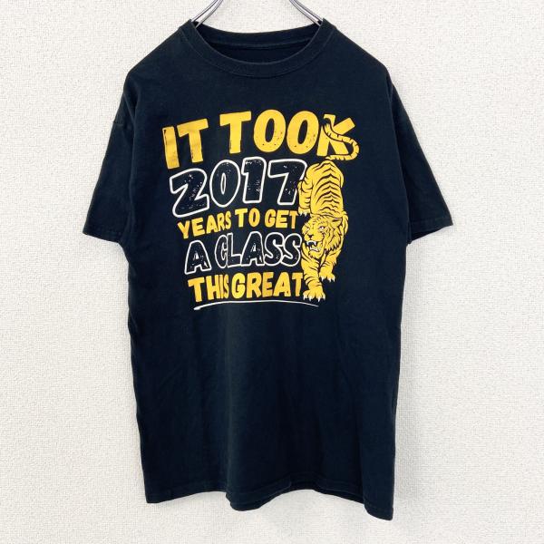 古着 used　ノーブランド　半袖プリントデザインTシャツ　ケラー ミドル スクール　虎　クルーネッ...