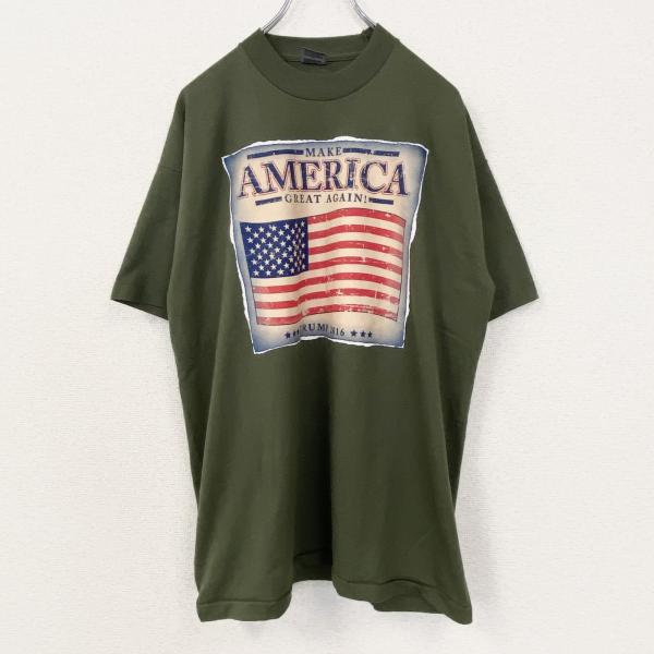 FURUIT OF THE LOOM　半袖プリントTシャツ　シングルステッチ　90s　US製　緑　X...
