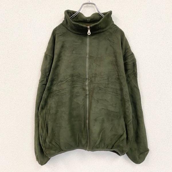 〜90s　LAND’S END　ランズエンド　フルジップフリースジャケット　ヴィンテージ　カーキ　L...