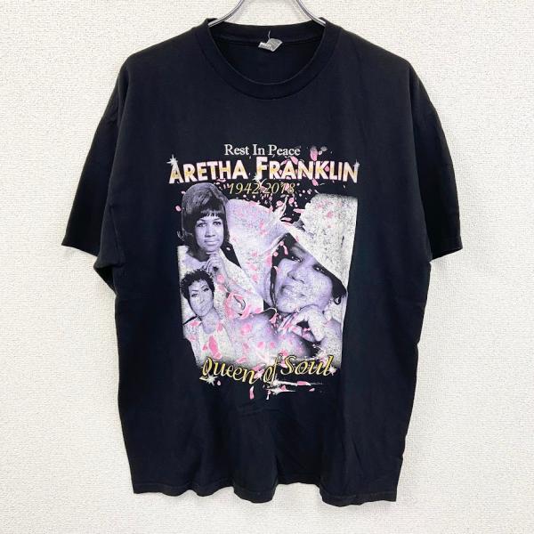 古着 used　ALSTYLE　半袖バンドプリントTシャツ　クルーネック　アレサフランクリン　Y2K...