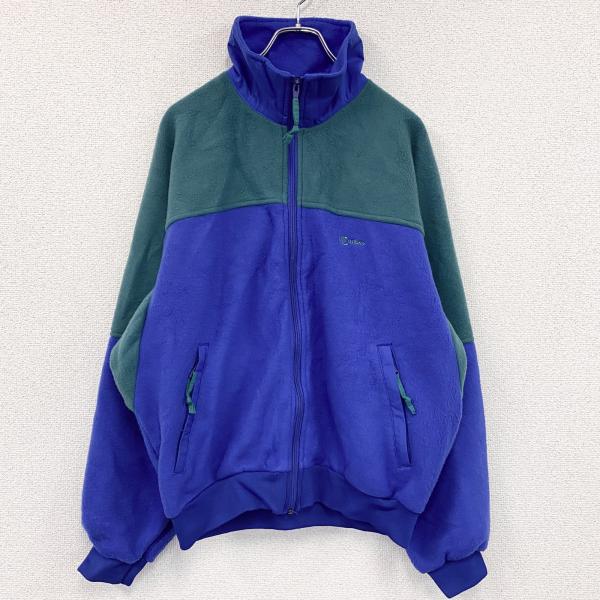古着 used　〜00s　Caribee　フルジップフリースジャケット　ヴィンテージ　青　ブルー　X...