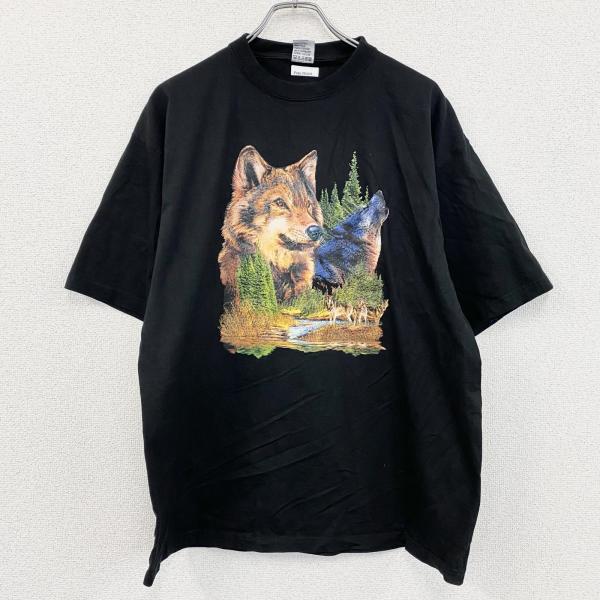 BASIC WORLD PROMOWEAR　半袖プリントTシャツ　黒　ブラック　2XLサイズ　古着