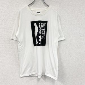名探偵コナン　江戸川コナン　半袖Tシャツ　アニメT　キャラクターT　白　ホワイト　LLサイズ　古着