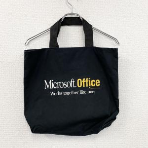 Microsoft Offece　マイクロソフトオフィス　キャンバストートバッグ　黒　ブラック　古着