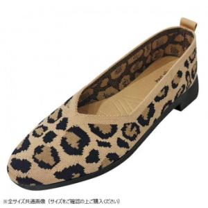 Vカットヒールニットパンプス　Sサイズ(22〜22.5cm)　47　LEO PARD　GSZ2152
