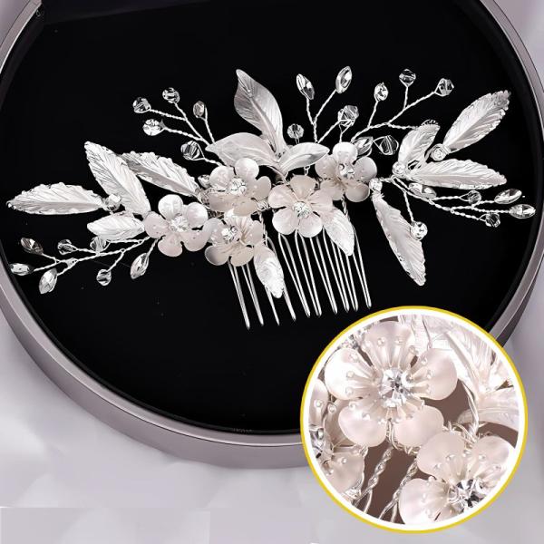 留袖 髪飾り パール 花 母親  かんざし 30代 50代 結婚式 和装 着物 黒留袖 振袖 ヘアー...