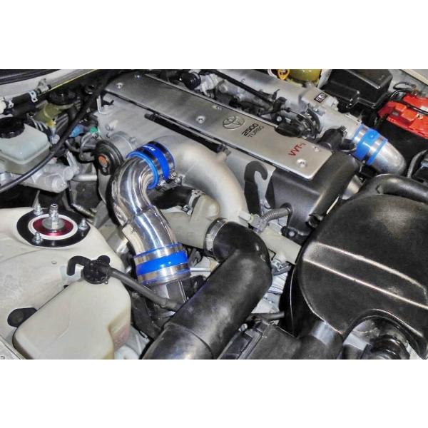 JZX100　BLITZ　サクションキット　インテークパイプ　ブルー　マークII/チェイサー/クレス...