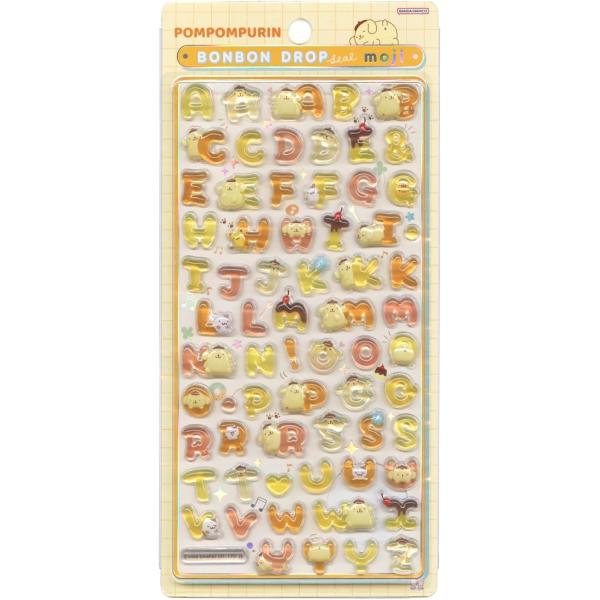 ボンボンドロップシール ポムポムプリン もじ サンリオ シール s8815585
