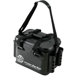 クロスファクター(CROSS FACTOR) EVA製 タックルバッグ ロッドスタンド付 ブラック AEK905-BK　36釣り道具入れ収納磯バッグ