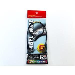 マルシン漁具 ワイヤーリーダー 黒 5本入
