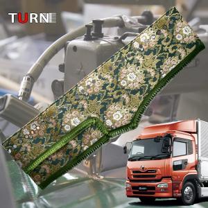トラックストップ ターン 花かご フローラル ダッシュマット ブルー