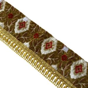 トラックストップ ターン 金華山生地 大花束 グリーン のり無し 生地