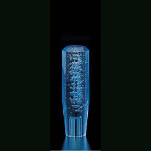クリスタル 泡 シフトノブ 150mmタイプ ブルー｜turn-wadayama