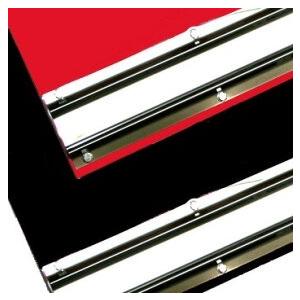 トラックストップ ターン 泥除けソーイングフラップ極 赤×白 縦900mm