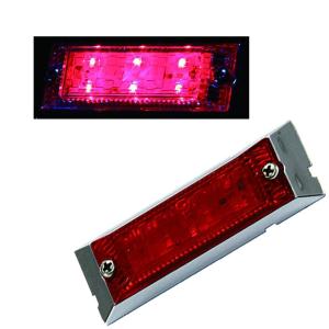 LED6 ウルトラフラットマーカーランプ DC24V レッド レッド 534596｜turn-wadayama