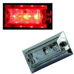 LED3 ハイパワーミニフラットマーカーランプNEO DC24V クリア レッド 534546｜turn-wadayama