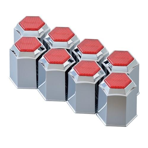 Pa-manリア用プラ ナットキャップ 41mm レッド 8個入り ホイール 足元 おしゃれ