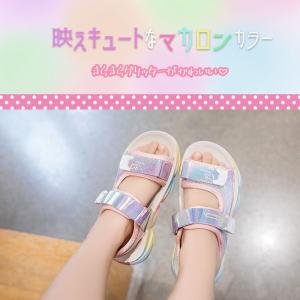 サンダル スポーツサンダル キッズ 女の子 韓...の詳細画像2