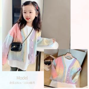 子供服 カーディガン 虹色 女の子 韓国 風 ...の詳細画像5