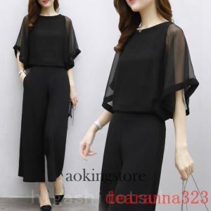 夏レディースパンツスーツセットアップフォーマルパンツドレスオシャレオフィス着痩せ通勤優美な