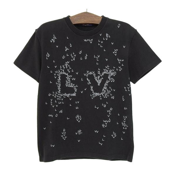 ルイヴィトン スプレッド エンブロイダリー Tシャツ メンズ ブラック LOUIS VUITTON ...