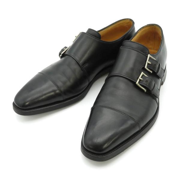 ジョンロブ ダブルモンクストラップ レザーシューズ メンズ ブラック John Lobb 中古 【ア...