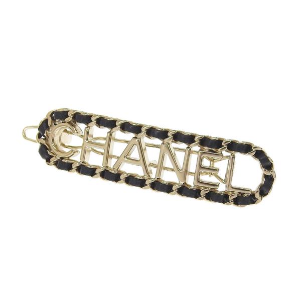 シャネル ロゴ バレッタ GP レザー レディース CHANEL 中古 【アパレル・小物】