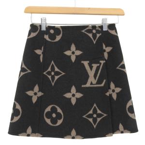 ルイヴィトン ジャイアントモノグラム Aライン ミニスカート レディース ブラウン系 LOUIS VUITTON [美品] 中古 【アパレル・小物】｜turuya783