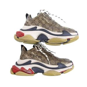 グッチ バレンシアガ コラボ Triple S スニーカー 677192 レディース ベージュ GUCCI 中古 【アパレル・小物】｜turuya783