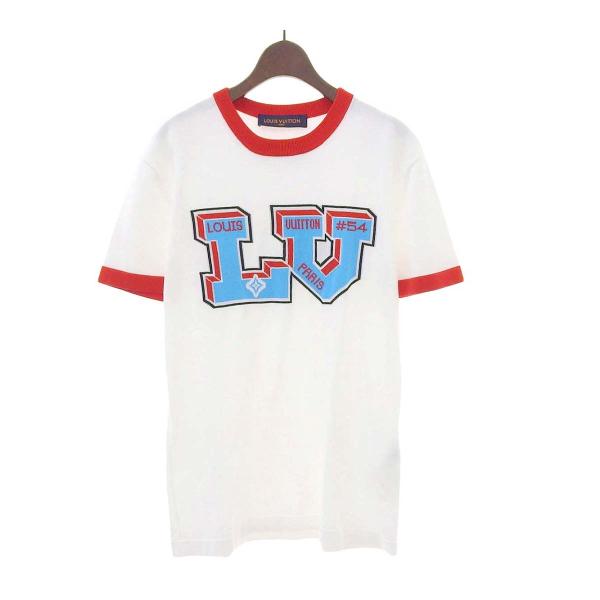 ルイヴィトン ロゴ ニット リンガー Tシャツ メンズ ホワイト LOUIS VUITTON 中古 ...