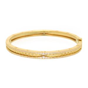 ブルガリ ビーゼロワン ブレスレット M #17 357882 Au750 (K18YG) ユニセックス BVLGARI [美品] 中古 【ジュエリー】｜turuya783