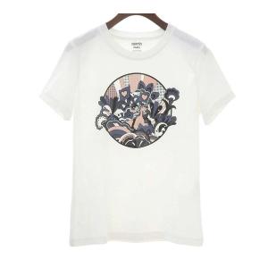 エルメス レインボー カルトゥーシュ Tシャツ レディース ホワイト HERMES 中古 【アパレル・小物】｜turuya783