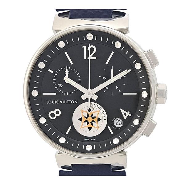 ルイヴィトン タンブール ムーンスター Q8D11Z クオーツ ステンレススティール メンズ LOU...