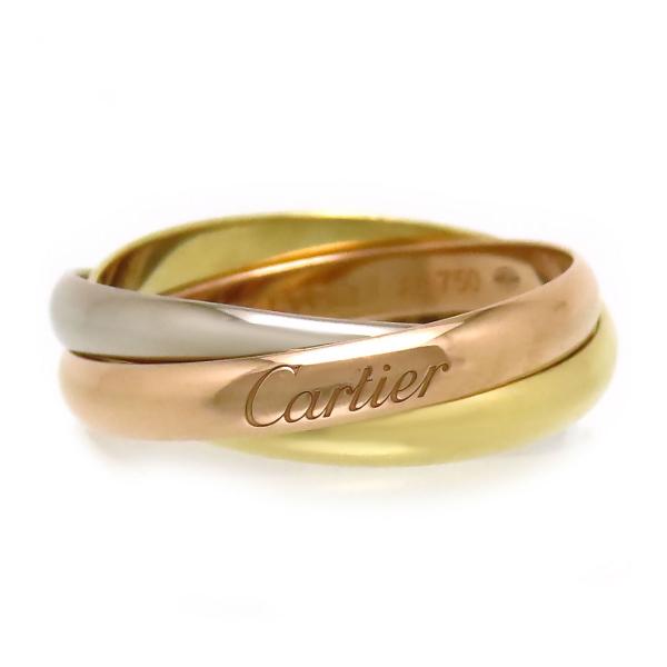 カルティエ トリニティ リング SM #53 Au750 (K18YG K18WG K18PG) レ...