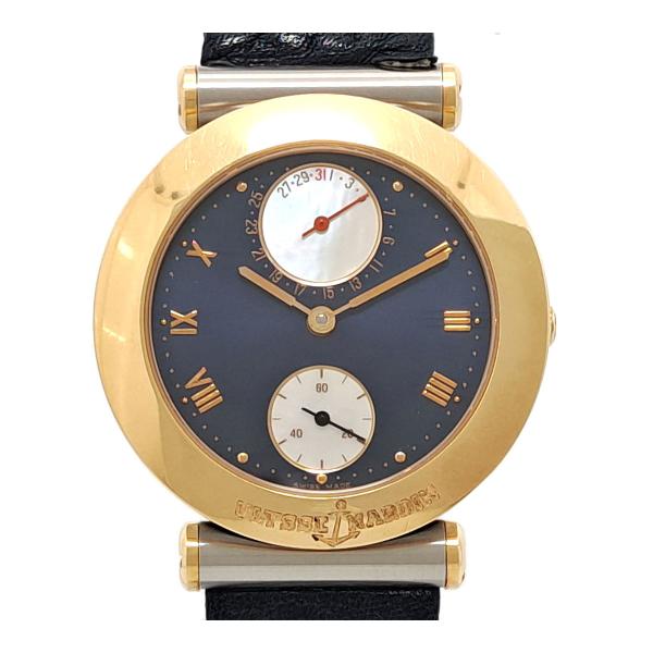 ユリスナルダン ニュートン 155-22 自動巻き ステンレススティール イエローゴールド メンズ ...