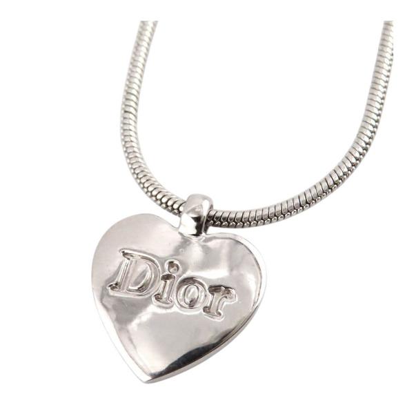 ディオール ロゴ ハート ネックレス メタル ユニセックス シルバーカラー Dior 中古 【アパレ...
