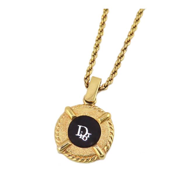 ディオール サークル ロゴ ネックレス GP レディース ゴールドカラー Dior 中古 【アパレル...